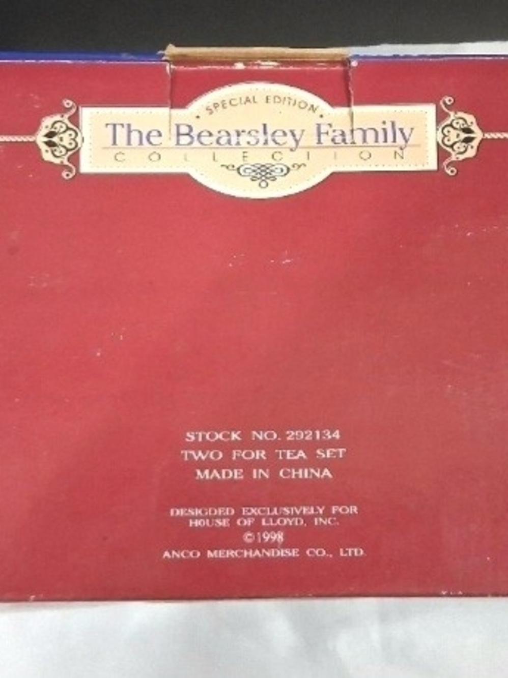 Vtg 1998 House of Lloyd Bearsley Family Two for Tea Bear Figurine Set Complete - Picture 6 of 11